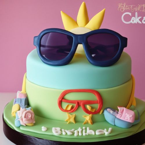 Two Cool Sunglass Birthday Cake