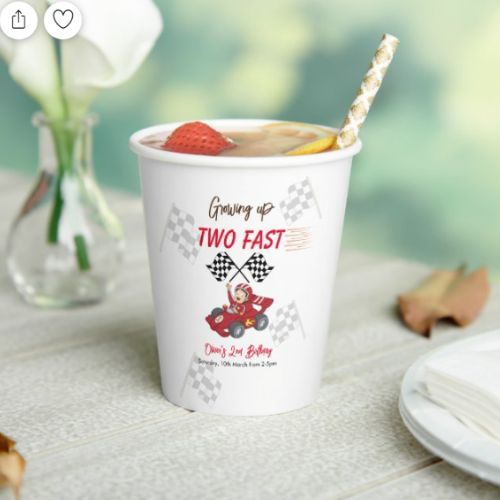 Two Fast Birthday Paper Cup