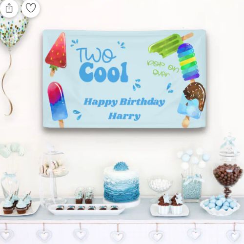 Two Cool Birthday Banner
