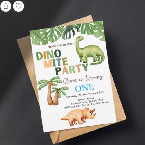 dinosaur birthday invitations online