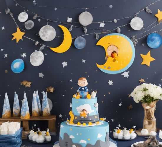 two the moon birthday decorations