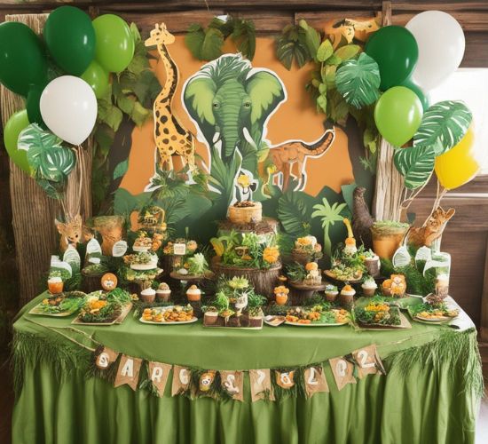 two wild safari birthday decorations