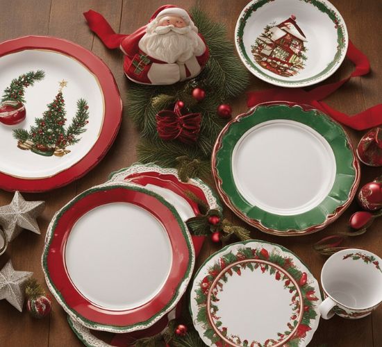 vintage christmas tableware