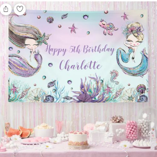 mermaid theme birthday decorations