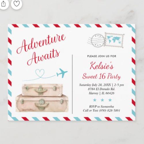 Sweet 16 party invitations